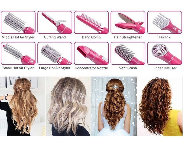 Професійний багатофункціональний стайлер для волосся Fullcome Hair Styler ST300 ∙ Фен-щітка 10 в 1 Fullcome Hair Styler ST300 56733 фото