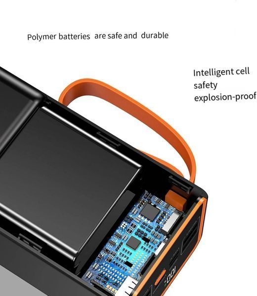 Повербанк 100000 mAh JS-658 для поїздок і роботи ∙ Зовнішній акумулятор JS-658 з LED-фонариком 56959 фото