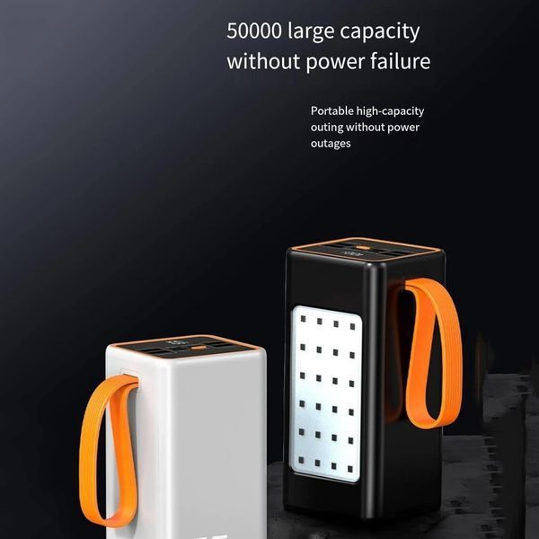 Повербанк 100000 mAh JS-658 для поїздок і роботи ∙ Зовнішній акумулятор JS-658 з LED-фонариком 56959 фото