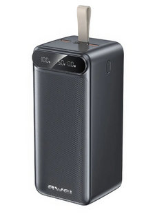 Зовнішній акумулятор Power Bank на 100 000 мАг з дисплеєм і ліхтариком AWEI P101K 22.5W ∙ Power Bank P101K з дисплеєм і LED-лампою 57178 фото