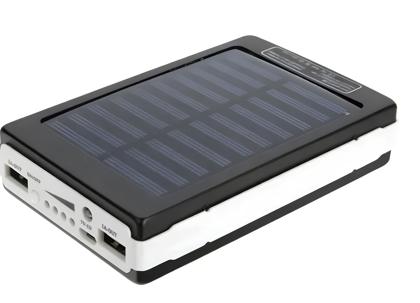 Портативний зарядний пристрій з ліхтариком Solar Power Bank 50000 mAh ∙ Зарядний пристрій Power Bank Solar 50000 mAh з LED ліхтариком 57394 фото