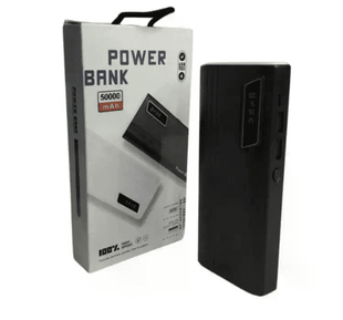 Мобільна зарядка Power Bank UN-3104 50000mAh із швидкою зарядкою та ліхтариком &bull; Портативний зовнішній акумулятор 50000 мАг на 2 USB для телефона, планшета та гаджетів 57677 фото