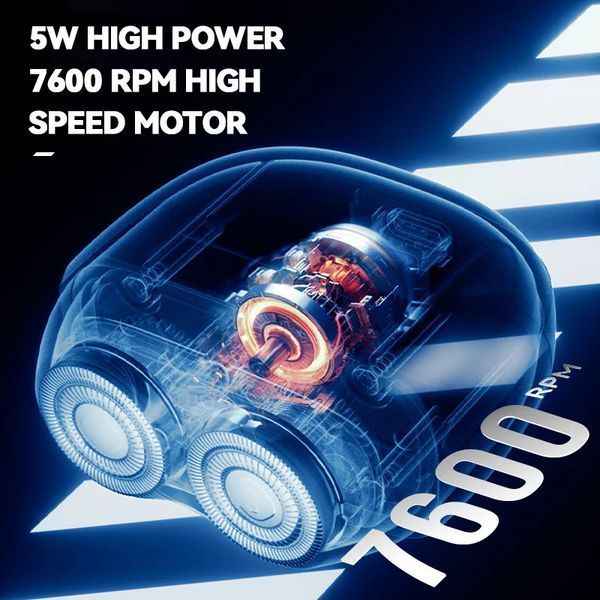 Портативна електробритва AND KM-T288 чорна &bull; Чоловічий шейвер для обличчя, щетини, шиї, підборіддя та дорожнього догляду 58064 фото