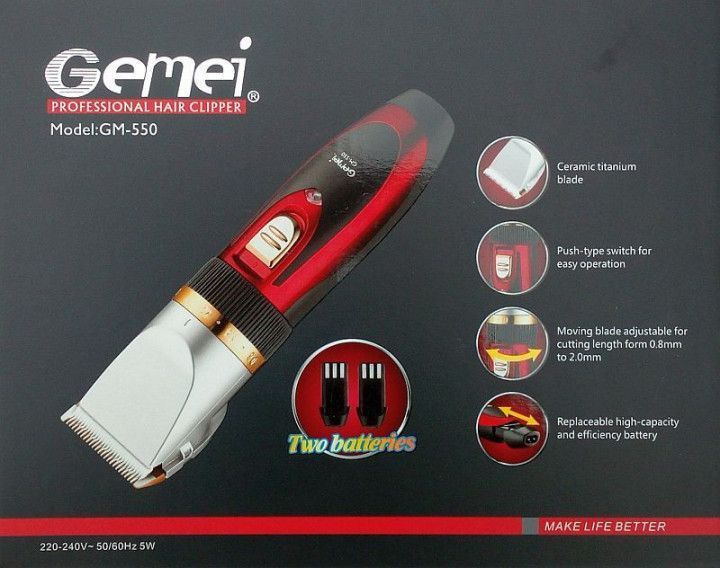 Машинка для стрижки волосся Gemei GM-550 11184 фото