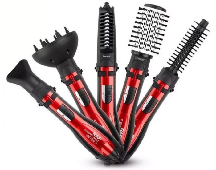 Фен-щітка для волосся Rotative Brush RAF R416 ∙ Брашинг для укладання волосся з насадками 5 в 1, 1200Вт 52691 фото