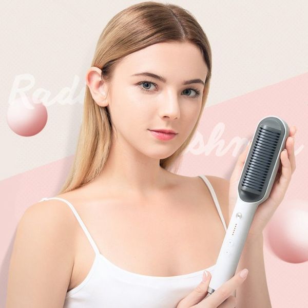 Розчіска &ndash; випрямляч Hair Straightener 909B для випрямлення волосся ∙ Праска щітка з турмаліновим покриттям ∙ 6 температурних режимів 51605 фото